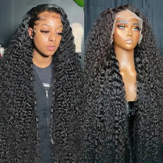 250% Density Curly 13x6 HD Lace Frontal Wig – Brazilian 13x4 Deep Wave 360 Pre-Plucked