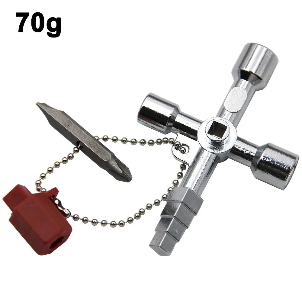 4-in-1 Key Wrench Screwdriver Tool Set – Triangle, Quadrangle & Electrical Cabinet