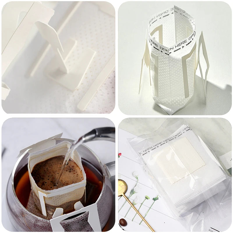 Disposable Drip Coffee Filter Bags – Portable Hanging Ear Pour-Over Pack