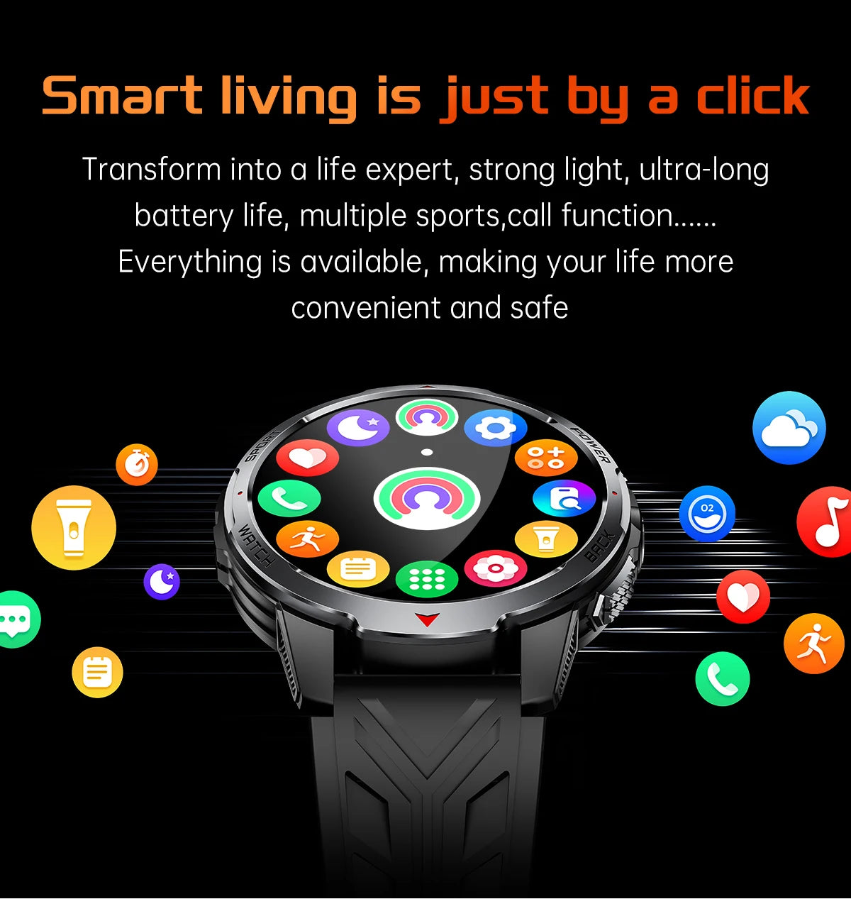 LIGE 1100mAh Battery Smart Watches For Man Outdoor Sport LED Flashlight Compass Men’s Smartwatch Bluetooth Call Men 2026 Watches