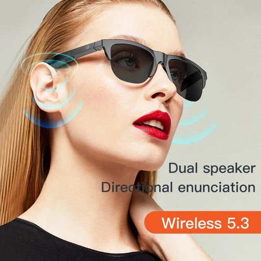 Smart Bluetooth Sunglasses – Open-Ear Headphones with HiFi Audio & UV Protection