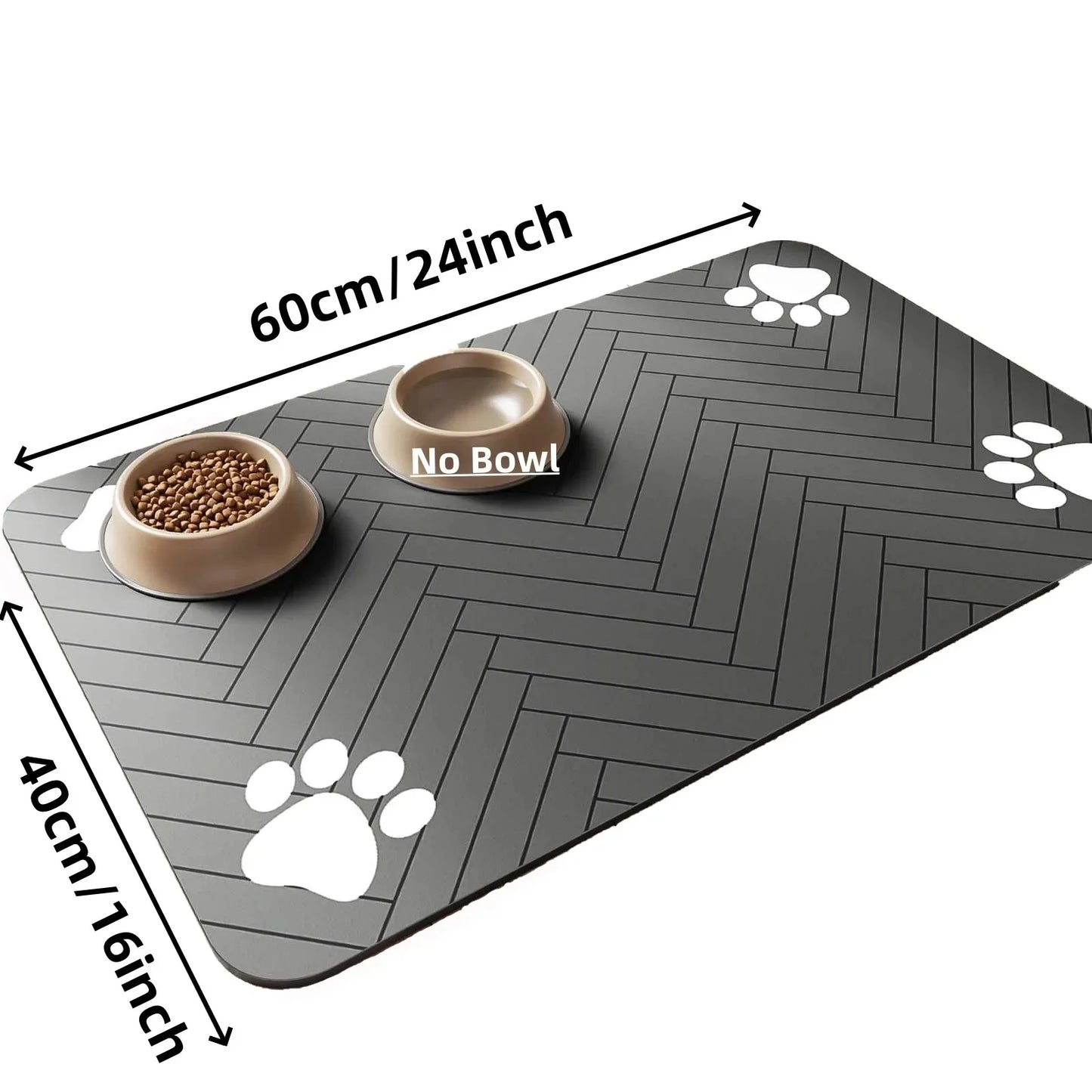 Absorbent Pet Feeding Mat – Waterproof Non-Slip Placemat for Dog & Cat Bowls