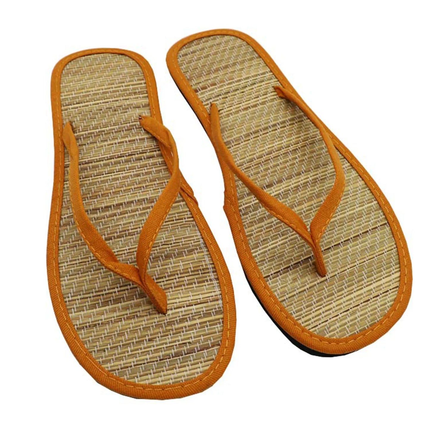 2023 Women Flat Flip-flops Slippers Comfortable Non-slip Sandals Bamboo Rattan Flip Flop Home Bathroom Fashion Slippers Zapatos