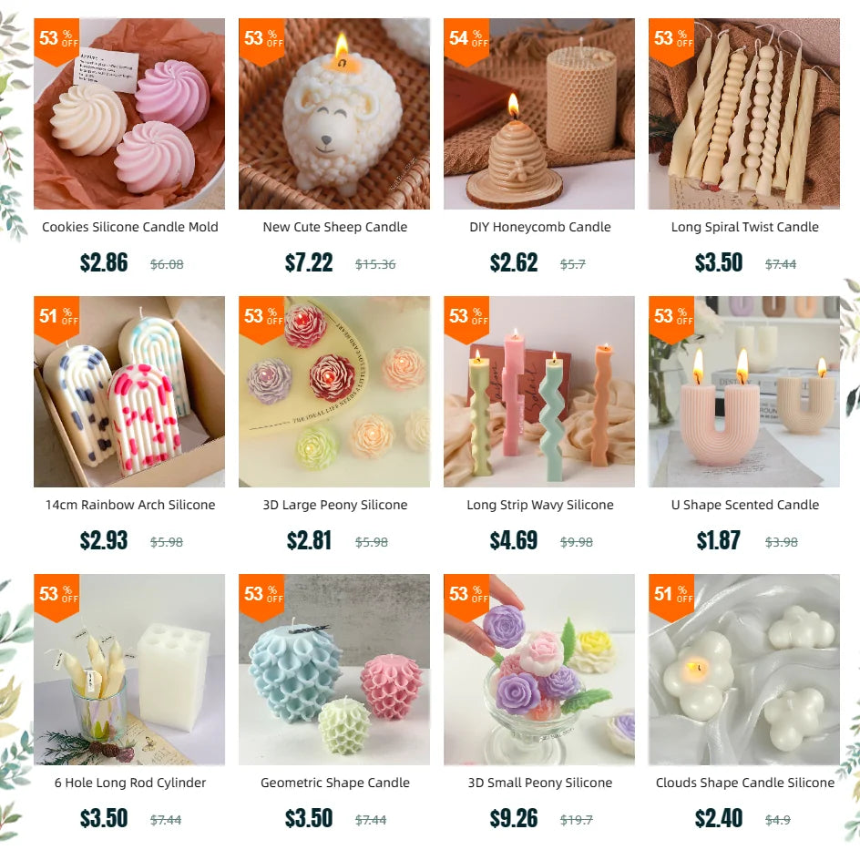 Classical Striped Cylindrical Silicone Candle Mould – DIY Pillar Wax Craft