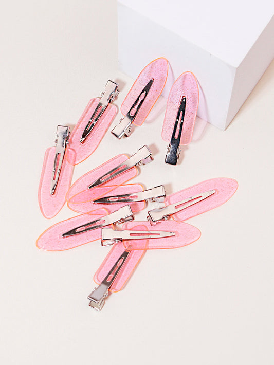 10-Pack Transparent Hair Clips – Seamless Styling & Makeup Facial Accessory Clips for Wigs