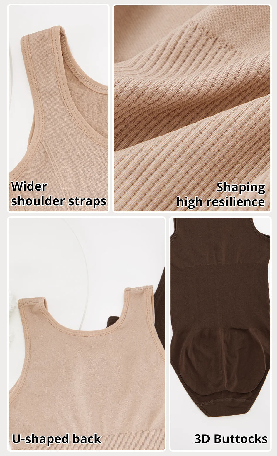 Women's Zippered Bodysuit Shapewear – Tummy Control Waist Trainer Corset Top