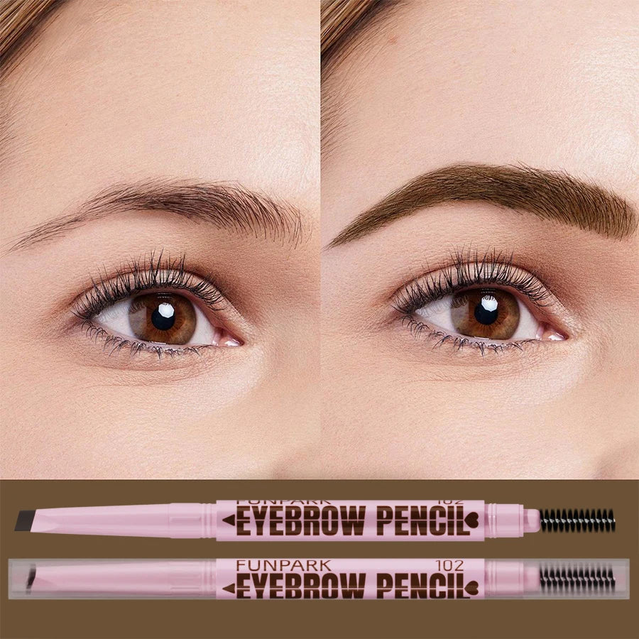 2-in-1 Waterproof Eyebrow Pen & Brush – Long-Lasting 5-Colour Brow Tattoo Pencil