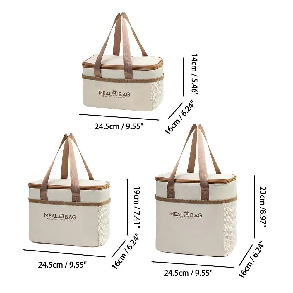 Large Insulated Lunch Tote Bag – Thermal Bento Cooler for Work, School & Picnic