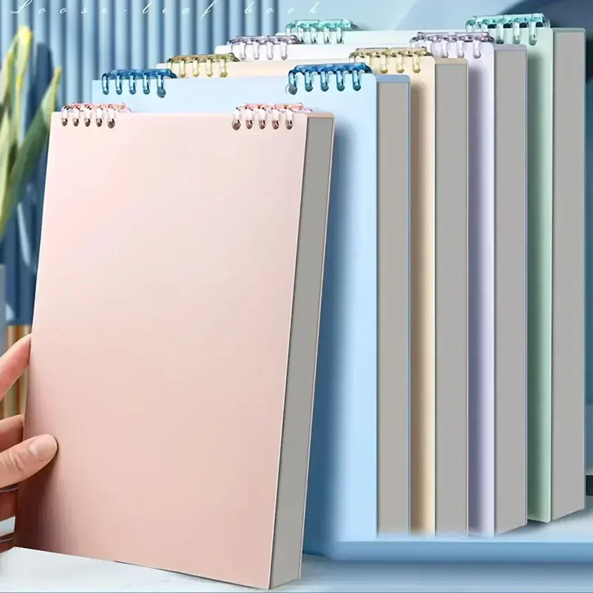 A5 60 Sheets Planner Thick Notebook Spiral Binding Loose-leaf Notebooks with Lines Pages for School Office Stationery Supplies