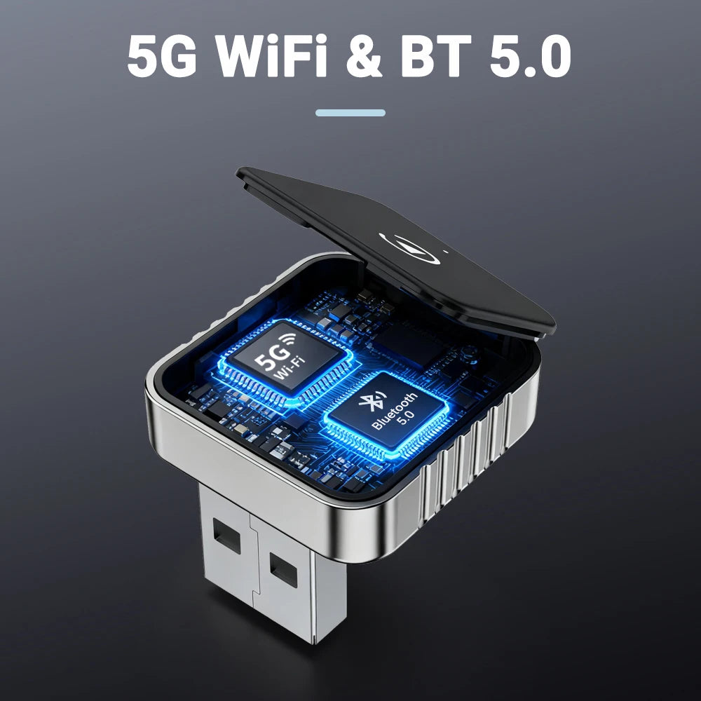 New Super Mini Carplay AI Box Wired to Wireless CarPlay/Android Auto 2in1 Box 5GHz WiFi5 for 99% Original Wired CarPlay/Auto Car