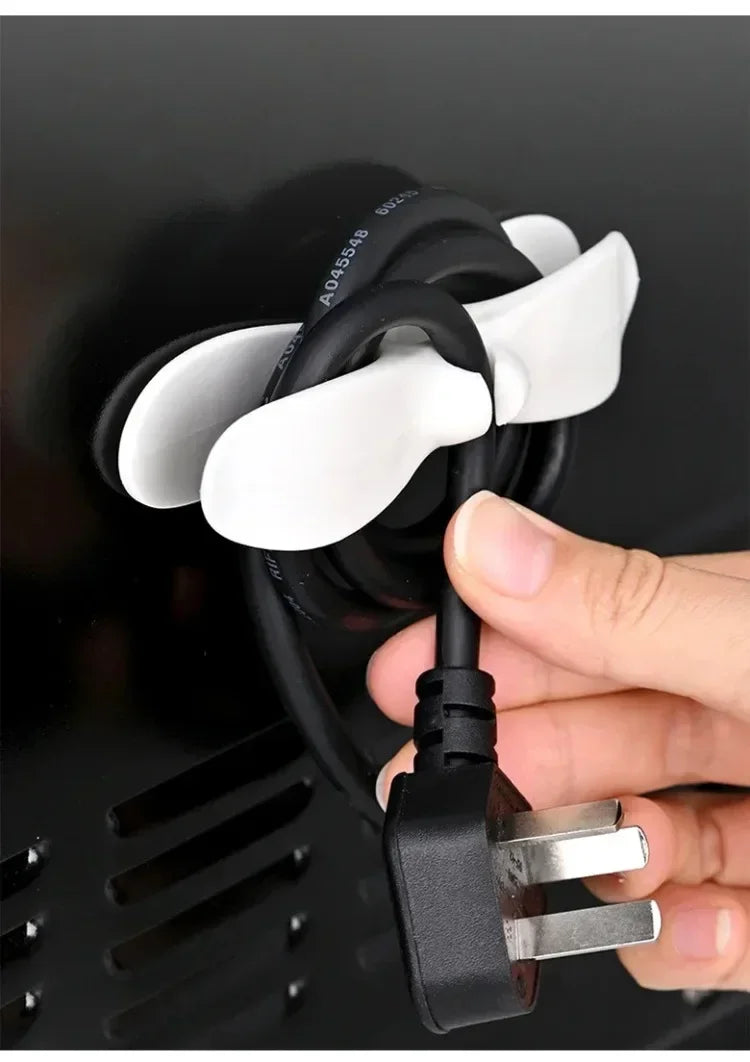 No Trace Plug Cord Winder Power Cable Organizer Household Wire Management Fixer For Kitchen Storage Tool