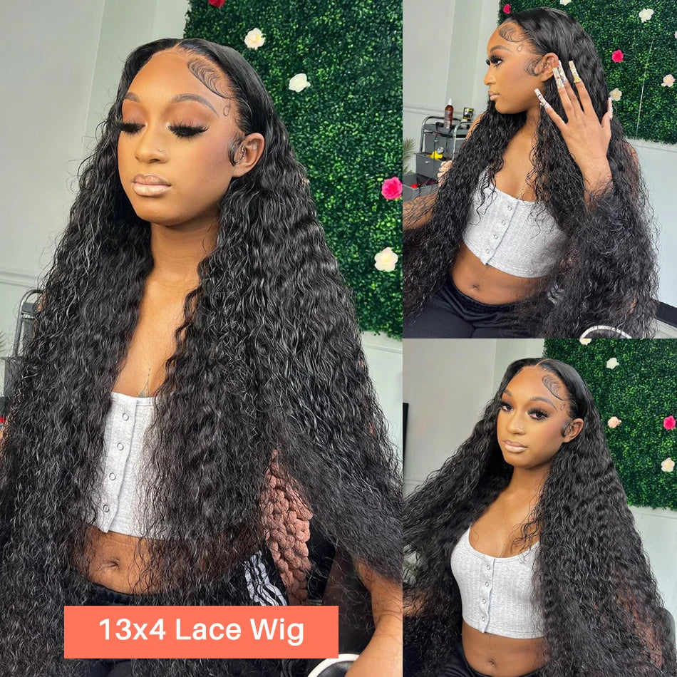 Kinky Curly 13x6 Lace Front Wigs Jerry Curly 100% Human Hair Wigs Transparent Lace 4x4 Closure Wigs For Women Brazilian On Sale