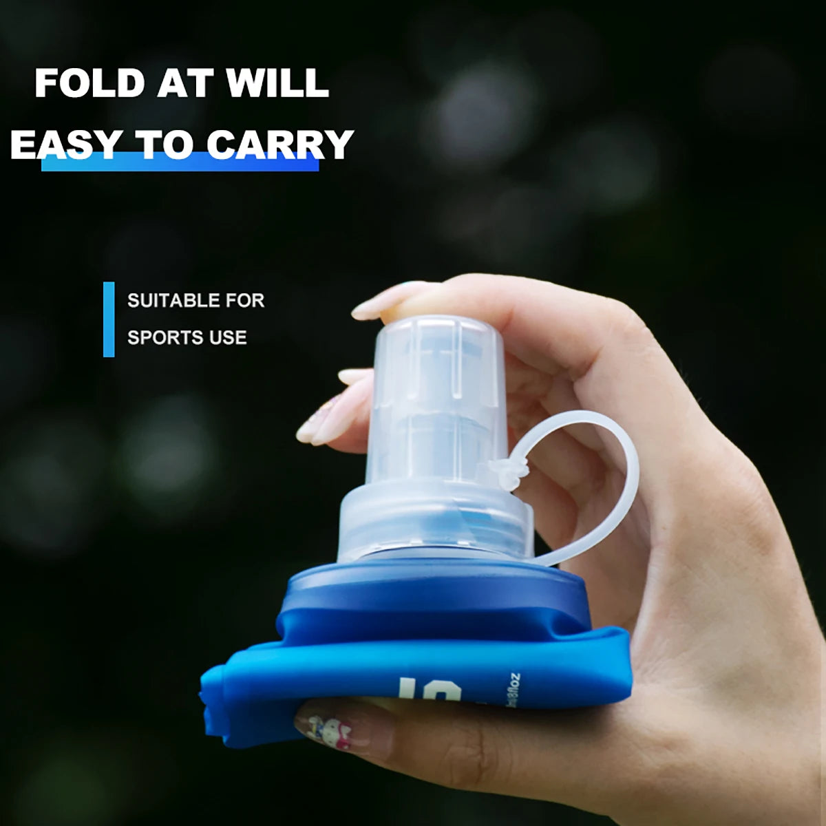 Collapsible Silicone Water Bottle – Portable Foldable Flask for Running & Hiking