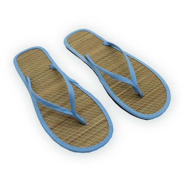 2023 Women Flat Flip-flops Slippers Comfortable Non-slip Sandals Bamboo Rattan Flip Flop Home Bathroom Fashion Slippers Zapatos