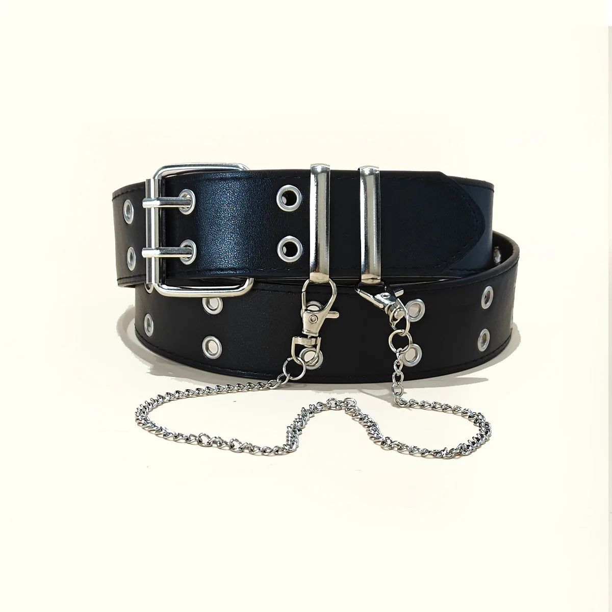 Retro Square Rivet Men's Belt With Three Row Needle Buckle Hip-Hop Rock Punk Y2k Style Jeans Belts For Women Goth Waistband