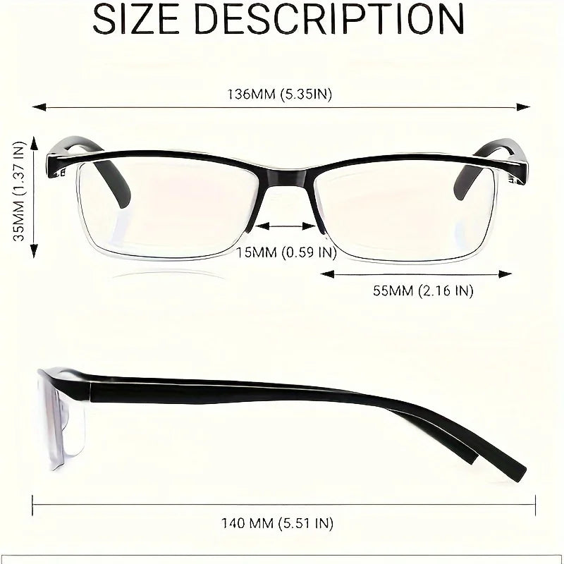 4pcs Fashion Reading Glasses Classic Design with PC Material Unisex Fit Comfortable Reading Experience for Adult +1.0 To +4.0