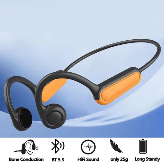 Bone Conduction Wireless Sport Headphones – Open-Ear Bluetooth Earphones with Mic
