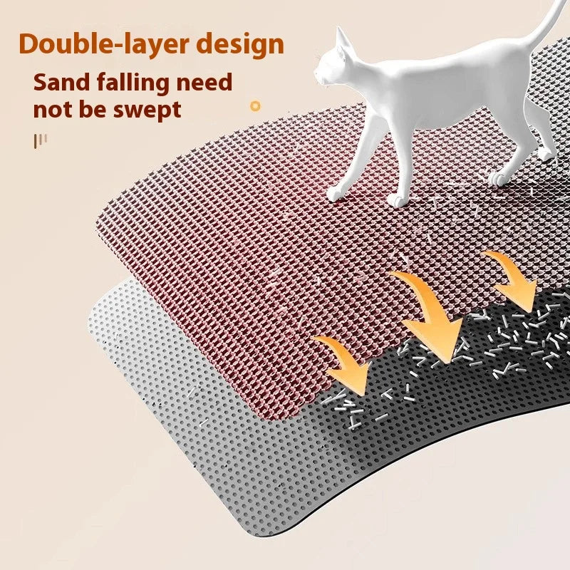 Extra Large Cat Litter Mat – Waterproof 2-Layer Non-Slip Washable Floor Protector