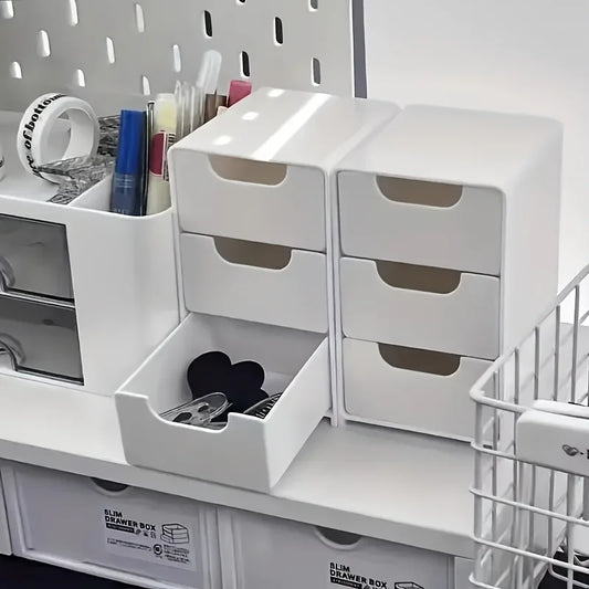 3-Tier Desktop Organiser with Drawers – Office, Jewellery & Cosmetics Storage