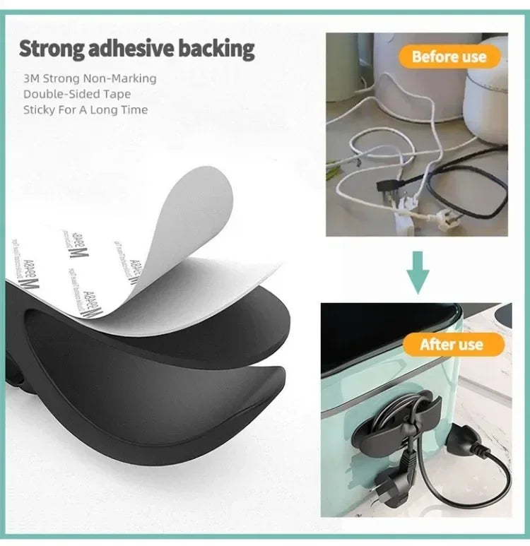 No Trace Plug Cord Winder Power Cable Organizer Household Wire Management Fixer For Kitchen Storage Tool