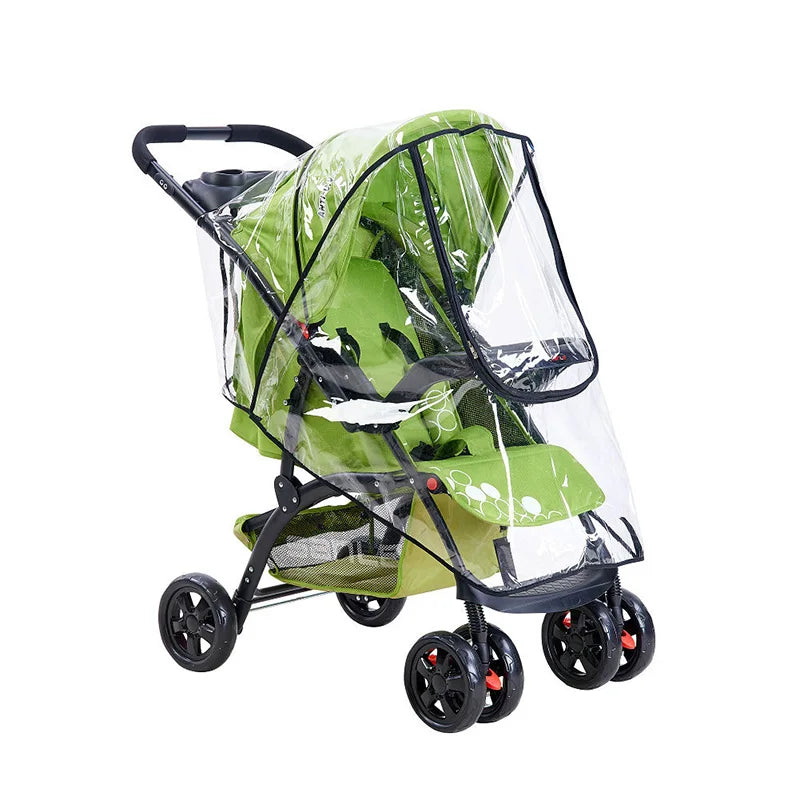 Waterproof Baby Stroller Rain Cover Windproof Baby Carriage Cover Raincoat Pram Rain Cape Outdoor Stroller Accessories