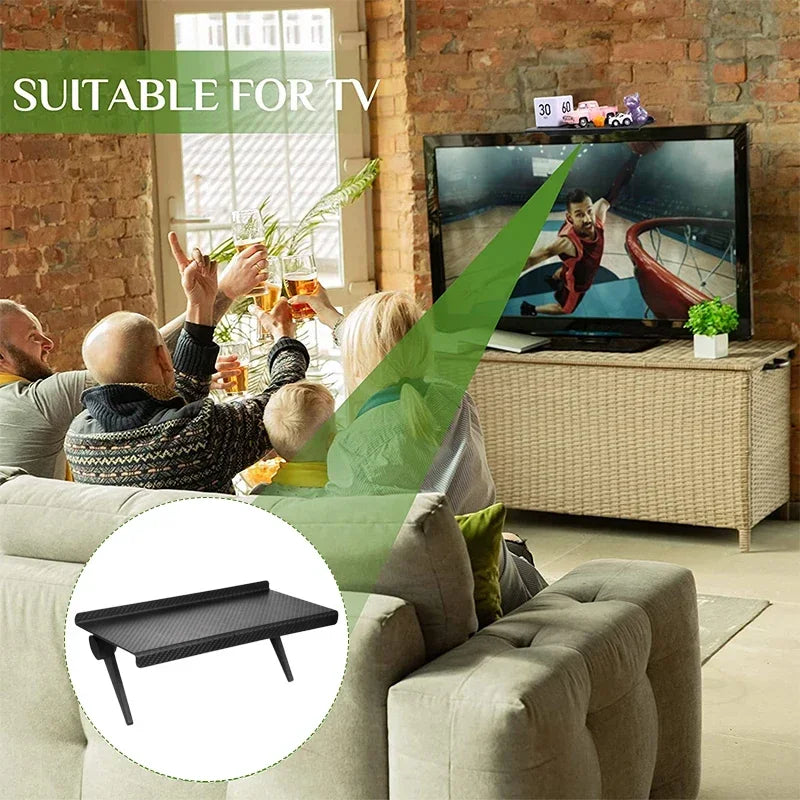 TV Top Storage Shelf & Monitor Stand – Adjustable Desktop Display Rack