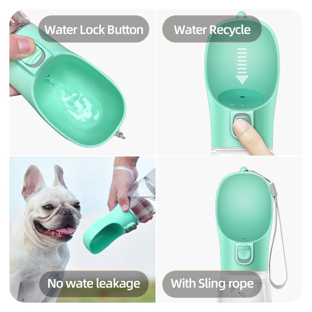 Portable Leakproof Dog Water Bottle – Outdoor Walking Drinking Bowl for Pets