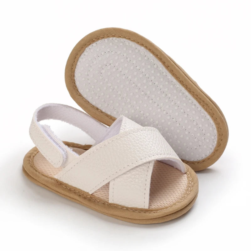 Casual Cute Solid Color Open Toe Sandals For Baby Boy Girls Breathable Lightweight Walking Shoes For Spring And Summer