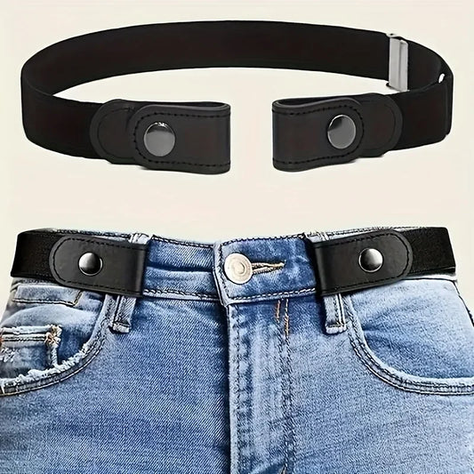 Buckle-Free No-Bulge Elastic Stretch Waist Belt – Unisex Jeans & Dress Belt