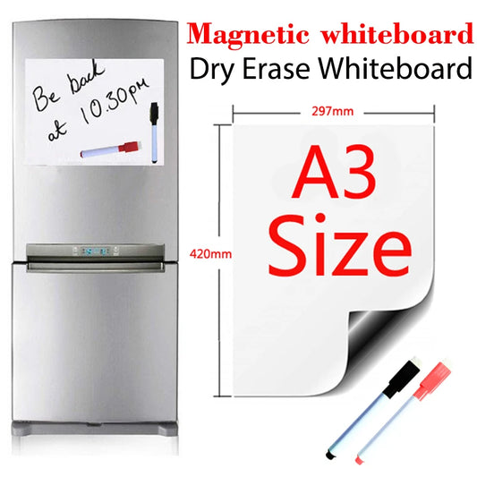 A3 Magnetic Whiteboard Fridge Sticker – Kitchen Planner & Bulletin Board