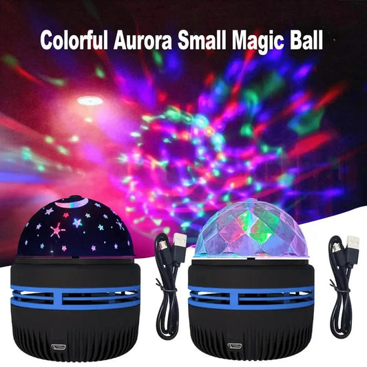 LED Starry Sky Projector – 360° Rotating USB Atmosphere Lamp for Bedroom & Events