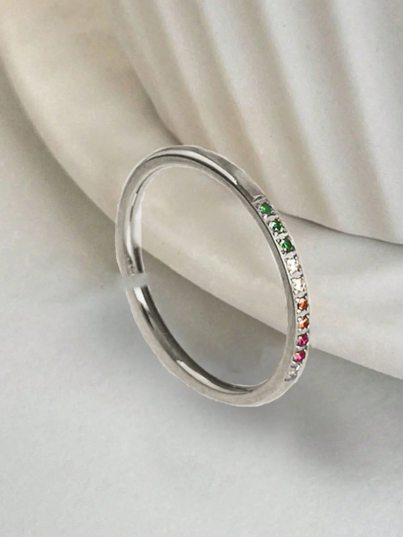 2pcs/Set Colorful Cubic Zirconia Gold-Tone Waterproof Star Rings Set, Jewelry Gift  double rings for friend  jewelry Y2k fashion