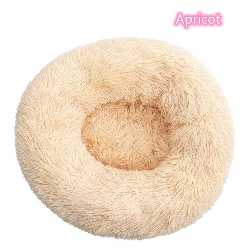 New Cat Dog Bed Super Soft Pet Cat Bed Pet Mattress Plush Washable Calm Donut Bed Comfortable Sleeping Artifact Suitable Winter