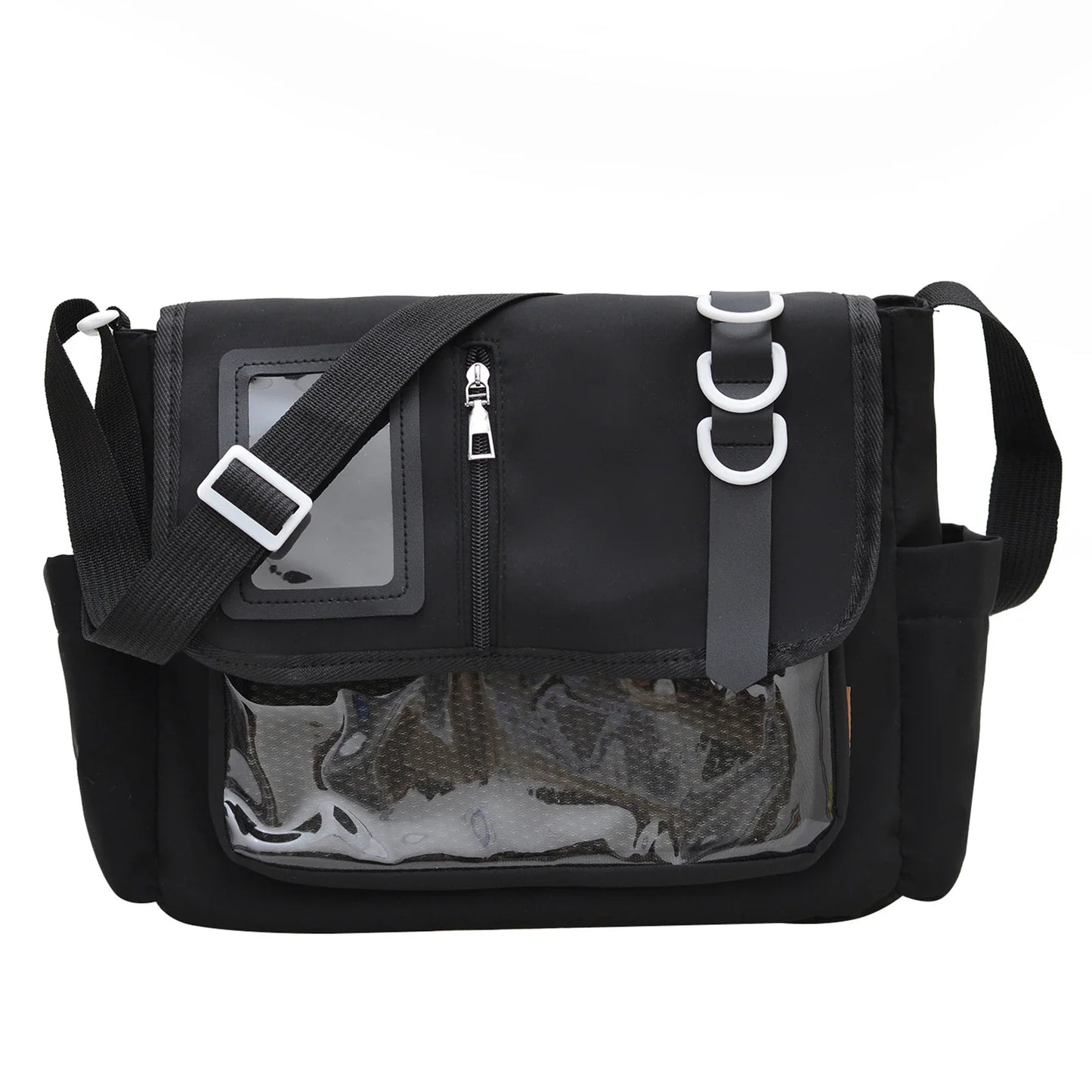 Fashion Y2K Japanese Crossbody Bags Lightweight Transparent Itabag Teenage Casual School Bag Girls Solid Color Shoulder Bag