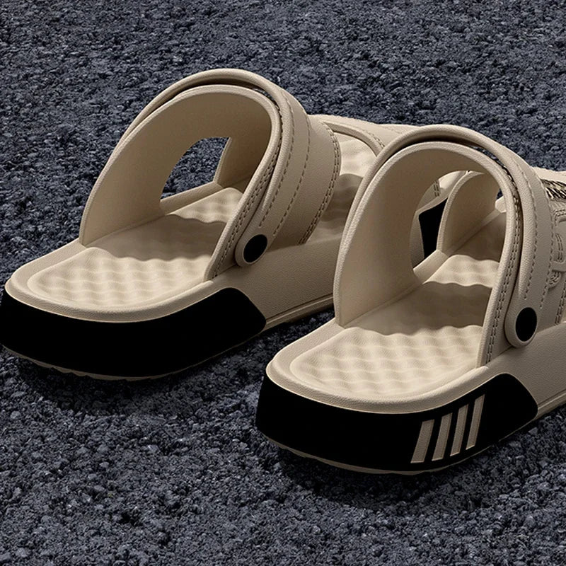 Summer Men’s Sandals EVA Soft-soled Platform Slides Slippers Indoor Outdoor Walking Beach Shoes Flip-Flops Mens Home Shoes