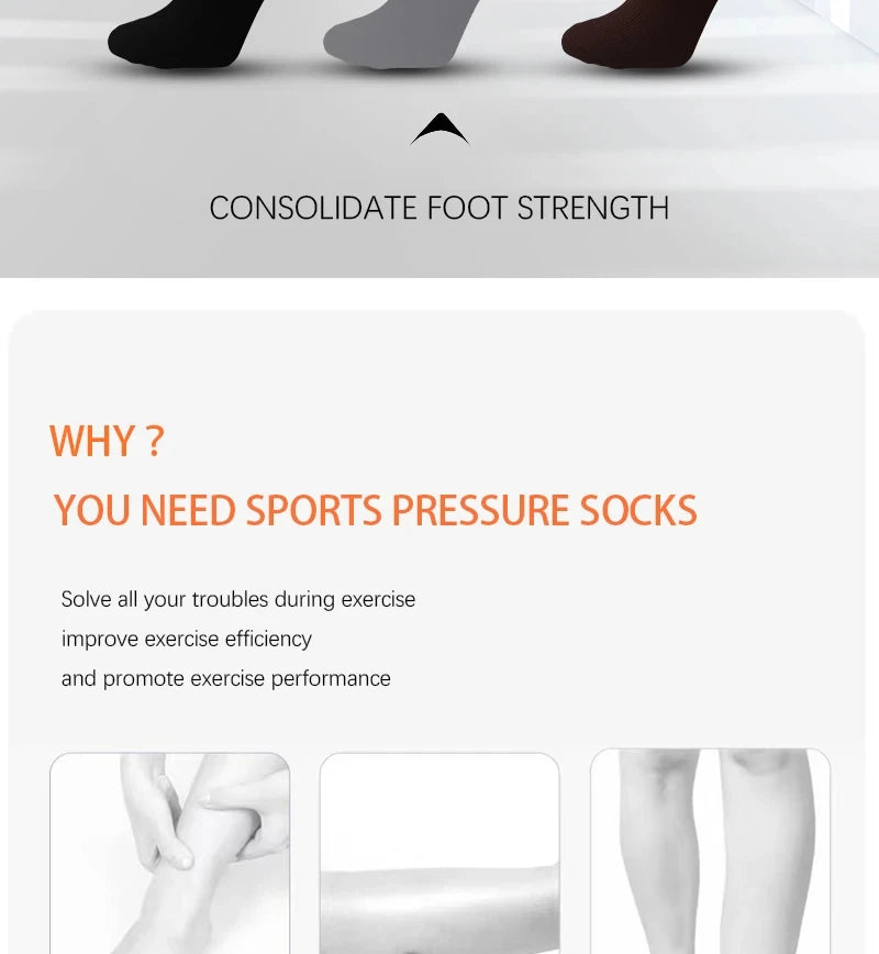 Compression Socks Medical Varicose Veins Swelling Support Legs 20-30mmHg Running Sports Socks Anti Fatigue Pain Relief Men Women