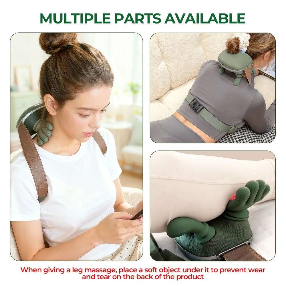 Wireless Bionic Finger Neck & Shoulder Kneading Massager – Shawl Wrap Design
