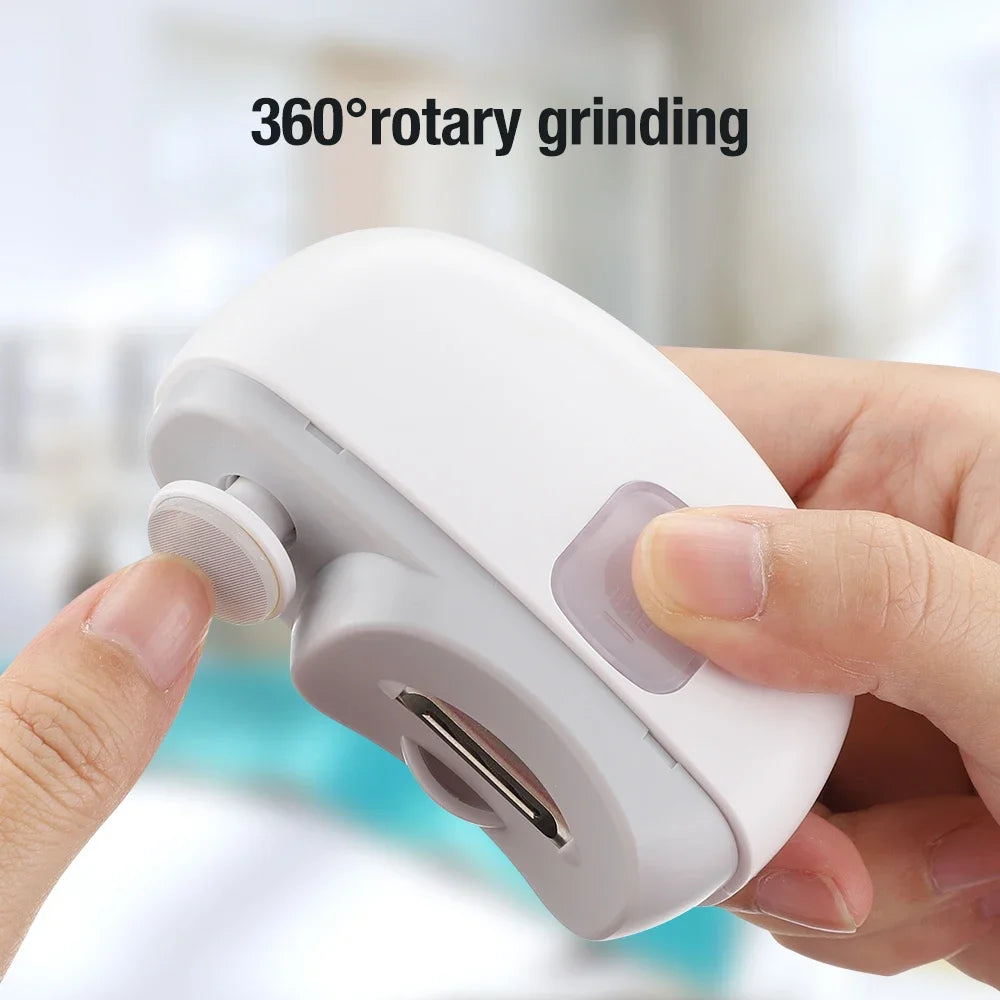 Multifunctional Electric Nail Clipper Anti Splash Nail Trimmer Portable 2 In 1 Manicure Pedicure Cutter For Baby Adults