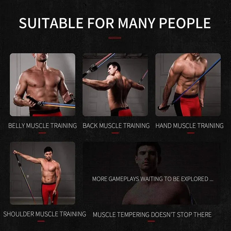 Resistance Bands with Handles – Workout Exercise Bands for Home Strength Training