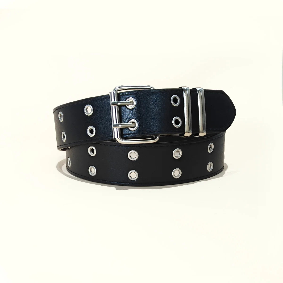 Retro Square Rivet Men's Belt With Three Row Needle Buckle Hip-Hop Rock Punk Y2k Style Jeans Belts For Women Goth Waistband