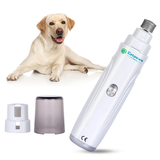 Rechargeable Dog Nail Grinder — Quiet 2-Speed Painless Paw Trimmer
