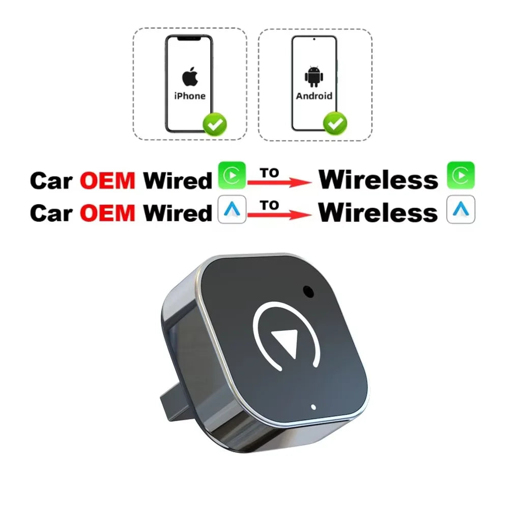 New Super Mini Carplay AI Box Wired to Wireless CarPlay/Android Auto 2in1 Box 5GHz WiFi5 for 99% Original Wired CarPlay/Auto Car