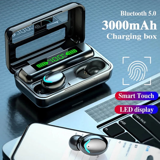 LED Digital Display Wireless Earphones – Bluetooth 5.0 Noise Reduction Headset