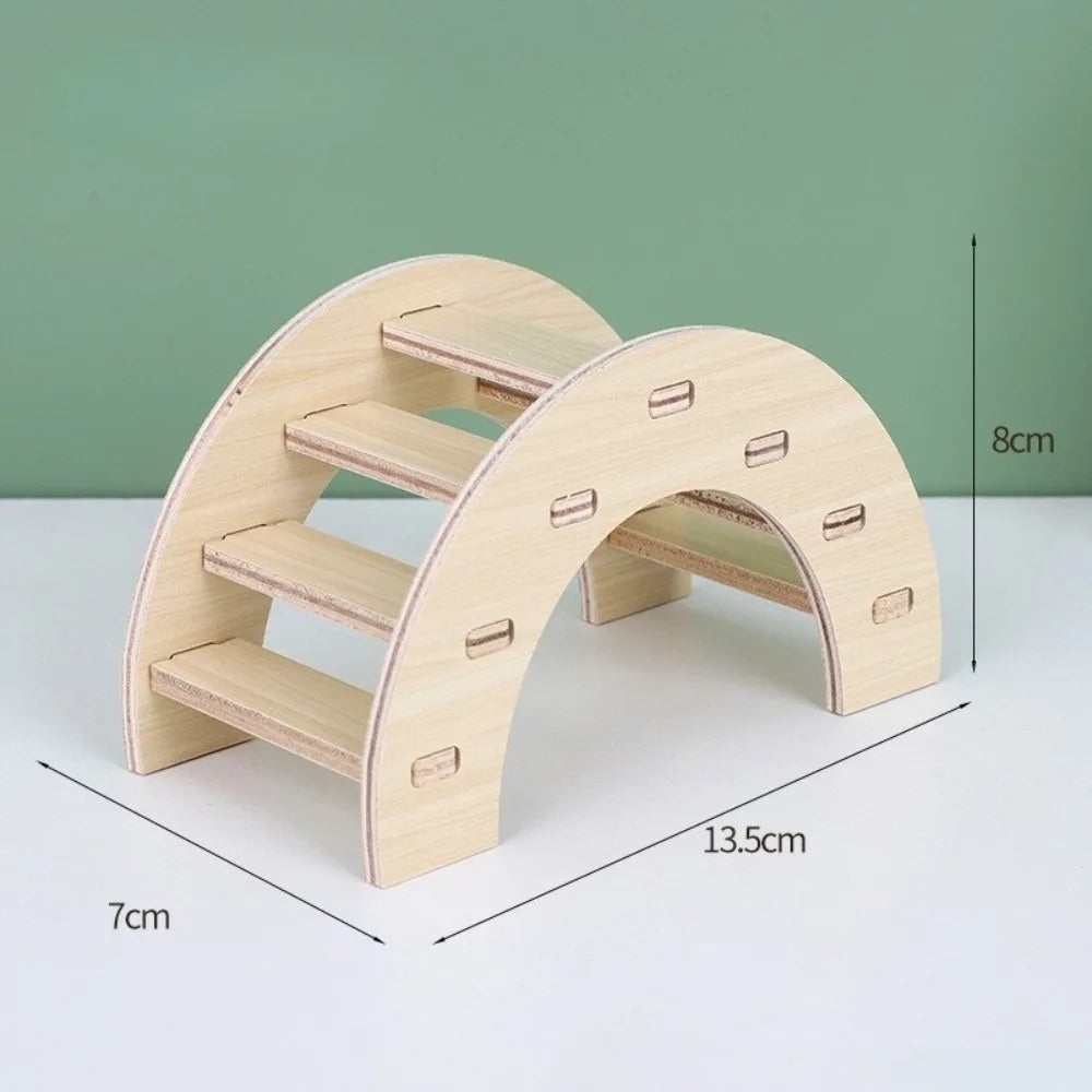 New Wooden Hamster Villa Chewable Easy to Install Platform House Durable Cage Accessories Hamster Climb Pet Supplies