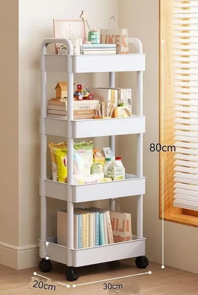 Multi-functional Household Trolley Kitchen Organizer Cart With Wheels Multi-Layer Bathroom Shelves Household Snacks Storage Rack