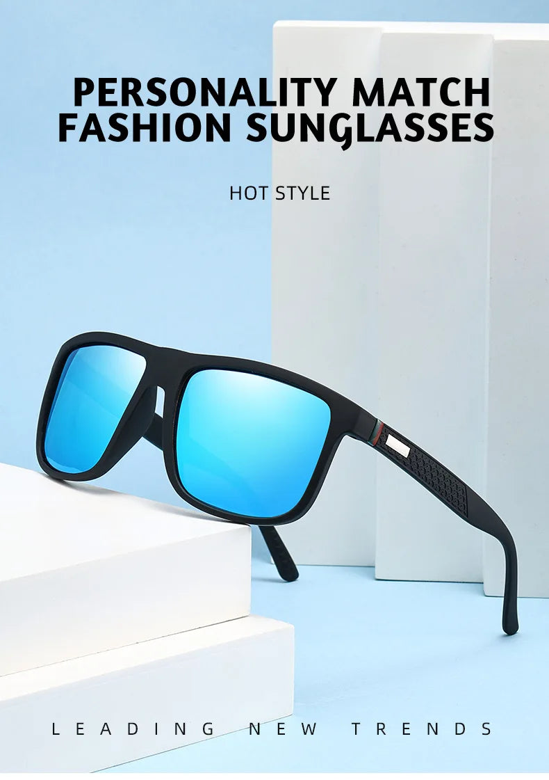 Fashion Vintage Square Polarized Sunglasses Men Women Luxury Brand Designer Men's Sun Glasses Driving Fishing UV400 Eyewear Man