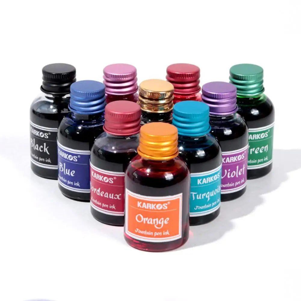 30ml Pure Colorful Fountain Pen Ink Universal Refill No Clogging Smooth Writing Ink Stationery for School Office Daily Writing ﻿