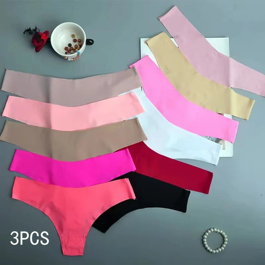 3-Pack Women's Ice Silk Low-Waist Briefs – Breathable Quick-Dry Underwear