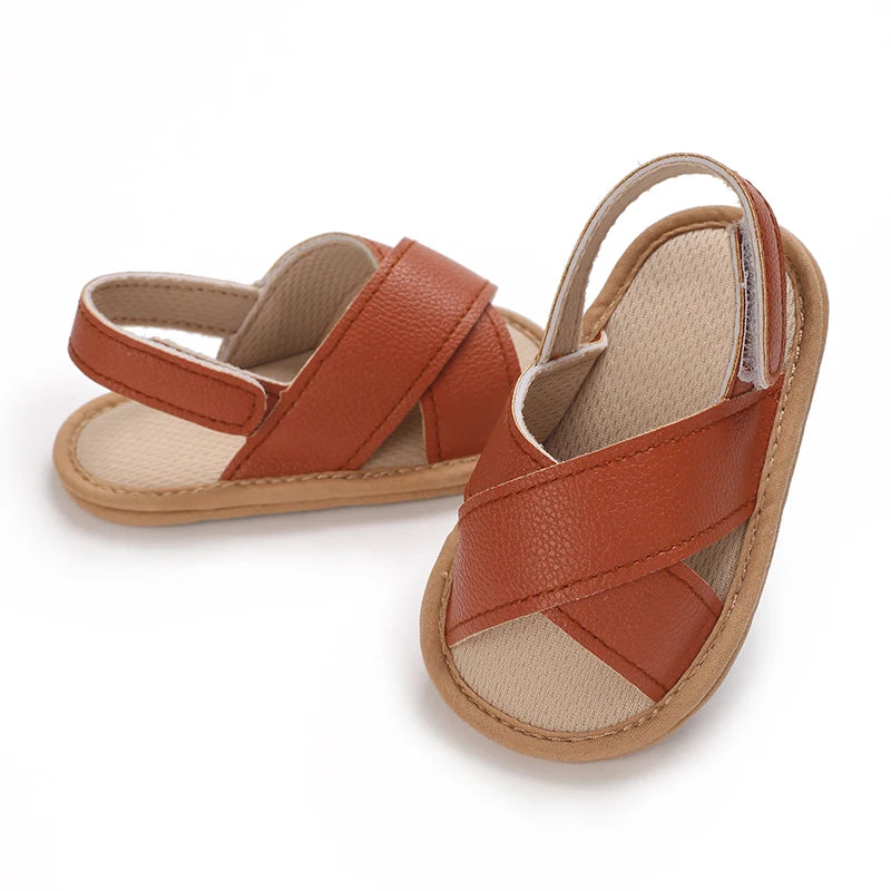 Casual Cute Solid Color Open Toe Sandals For Baby Boy Girls Breathable Lightweight Walking Shoes For Spring And Summer