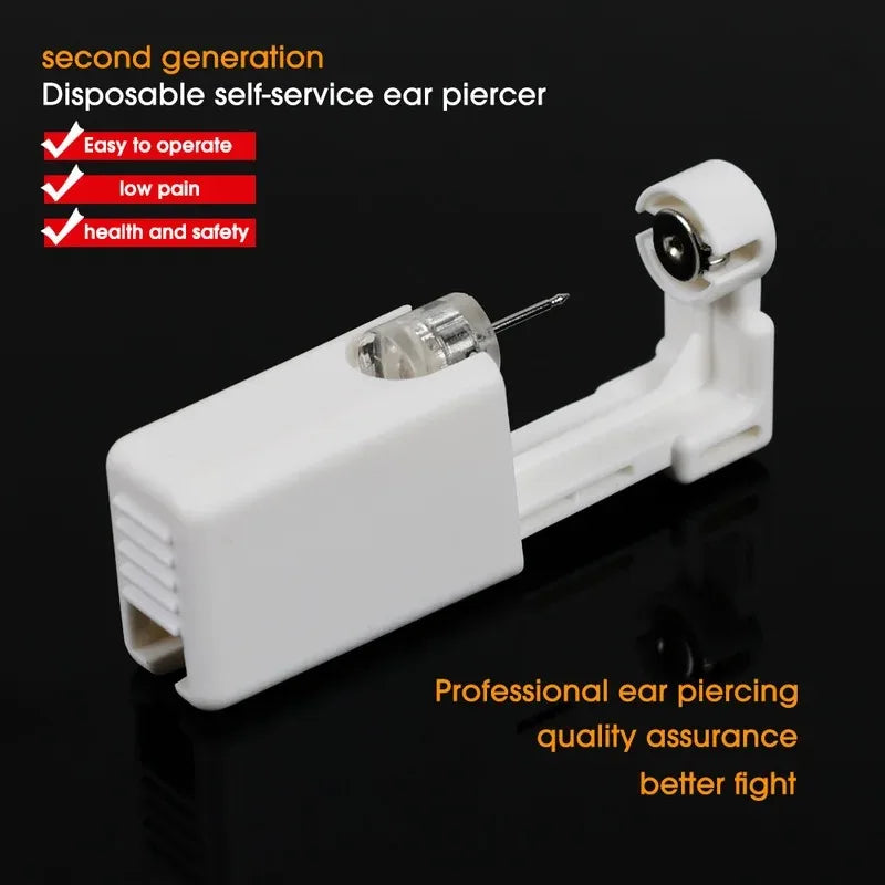 Disposable Safe Ear & Nose Piercing Tool Kit – Sterile Stud Gun Set